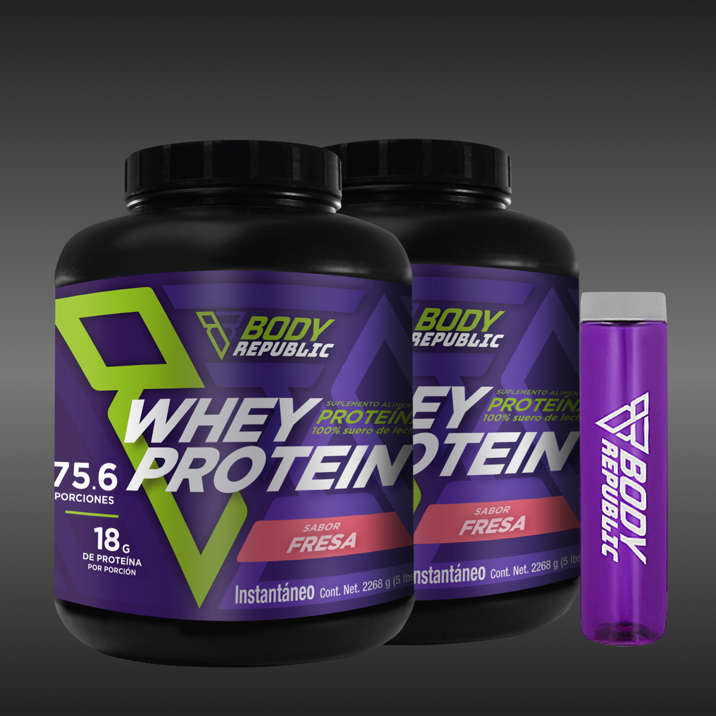 2 Proteínas de 2,268 gramos + Cilindro de 🎁