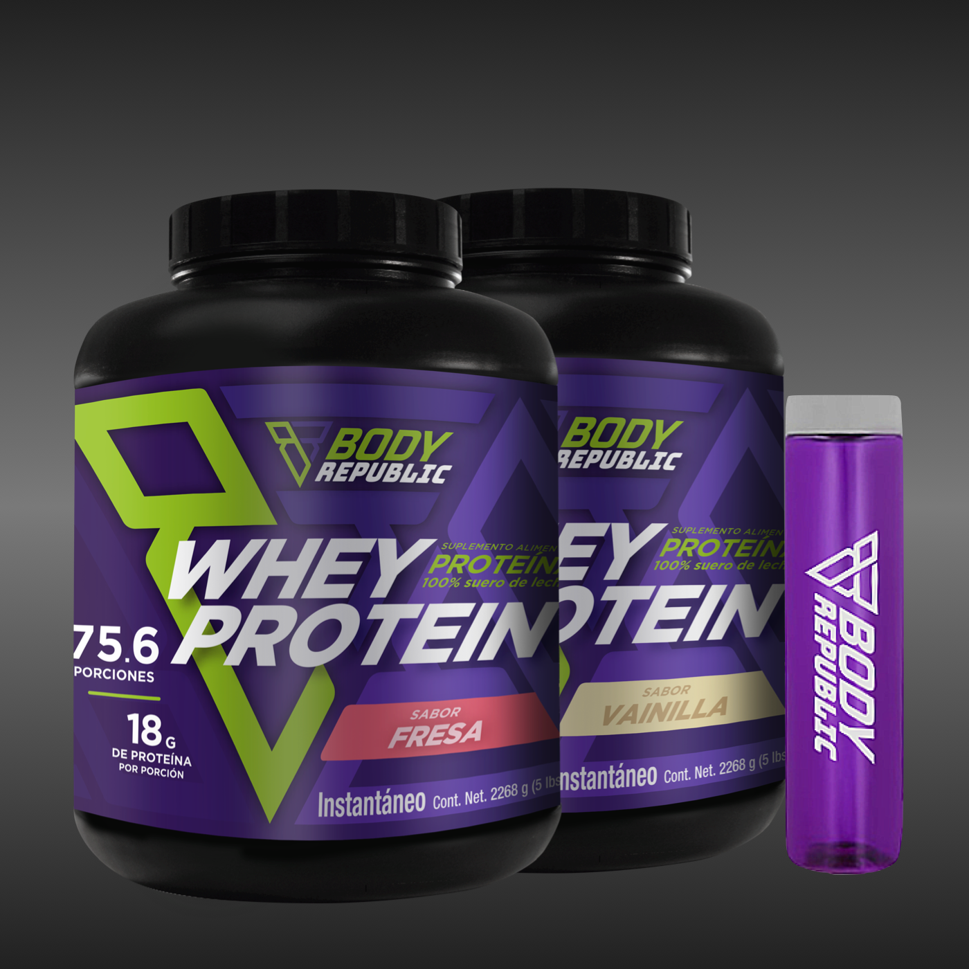 2 Proteínas de 2,268 gramos + Cilindro de 🎁