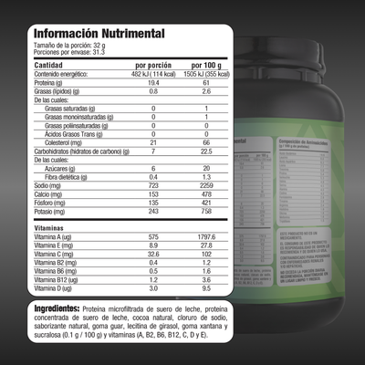 Proteína de suero de leche 1,000 gramos