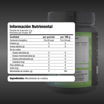 Creatina Monohidratada 400 gramos