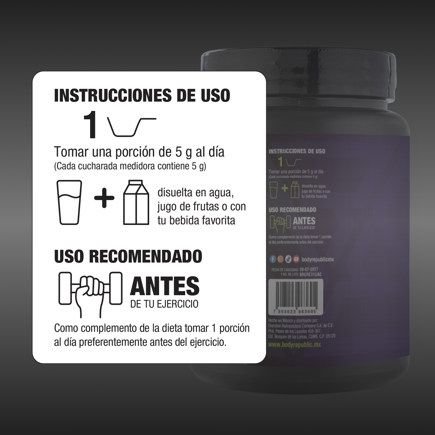 Creatina Monohidratada 400 gramos