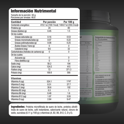 Proteína de suero de leche 1,400 gramos