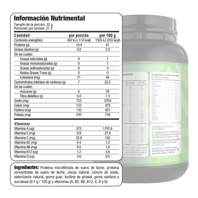 Proteína de suero de leche 1,000 gramos