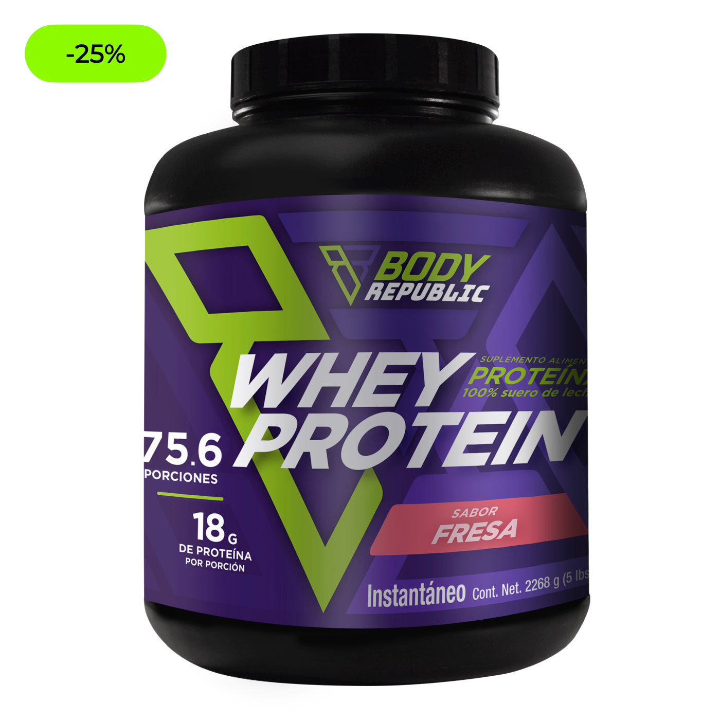 Proteína de suero de leche 2,268 gramos