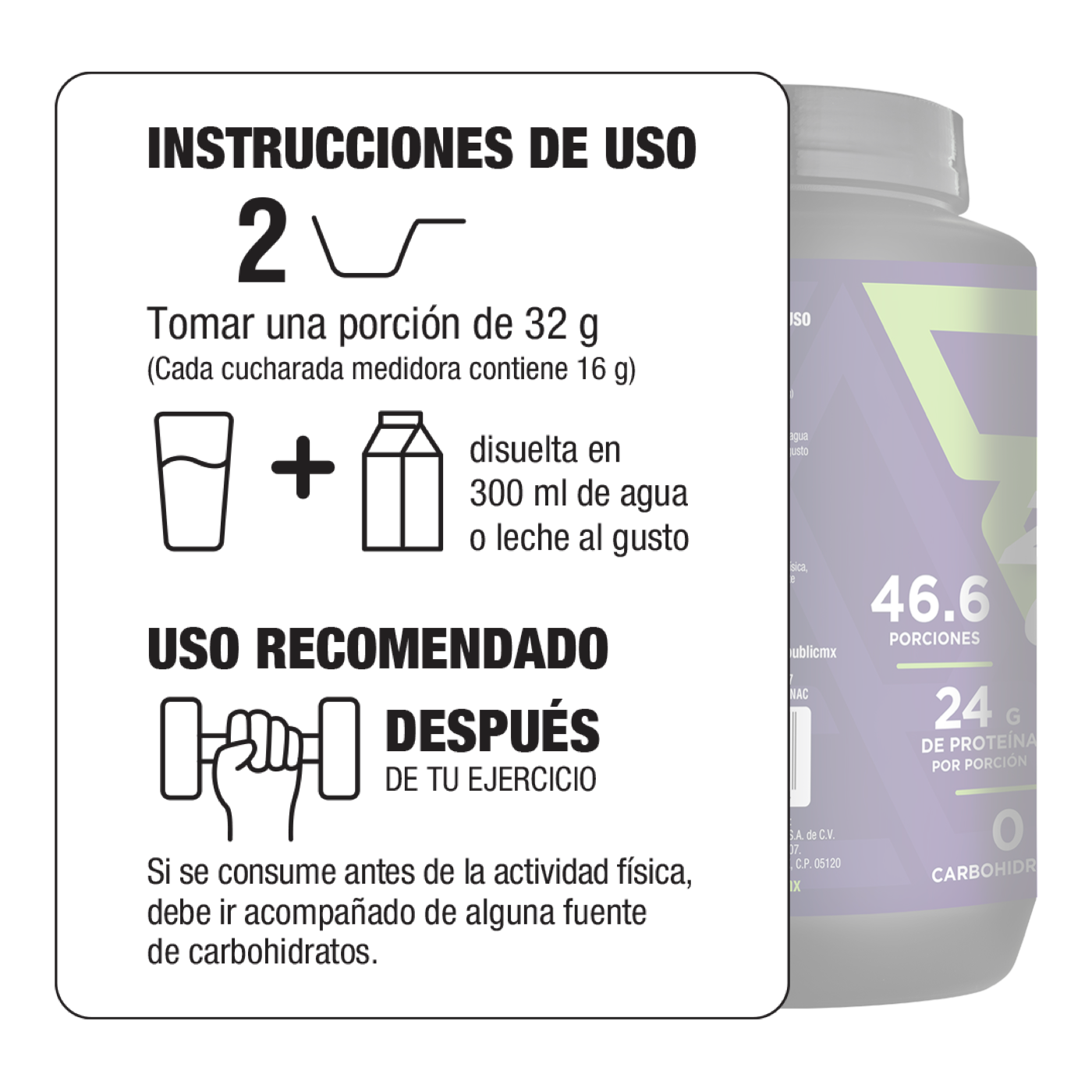 Proteína de suero de leche 1,400 gramos