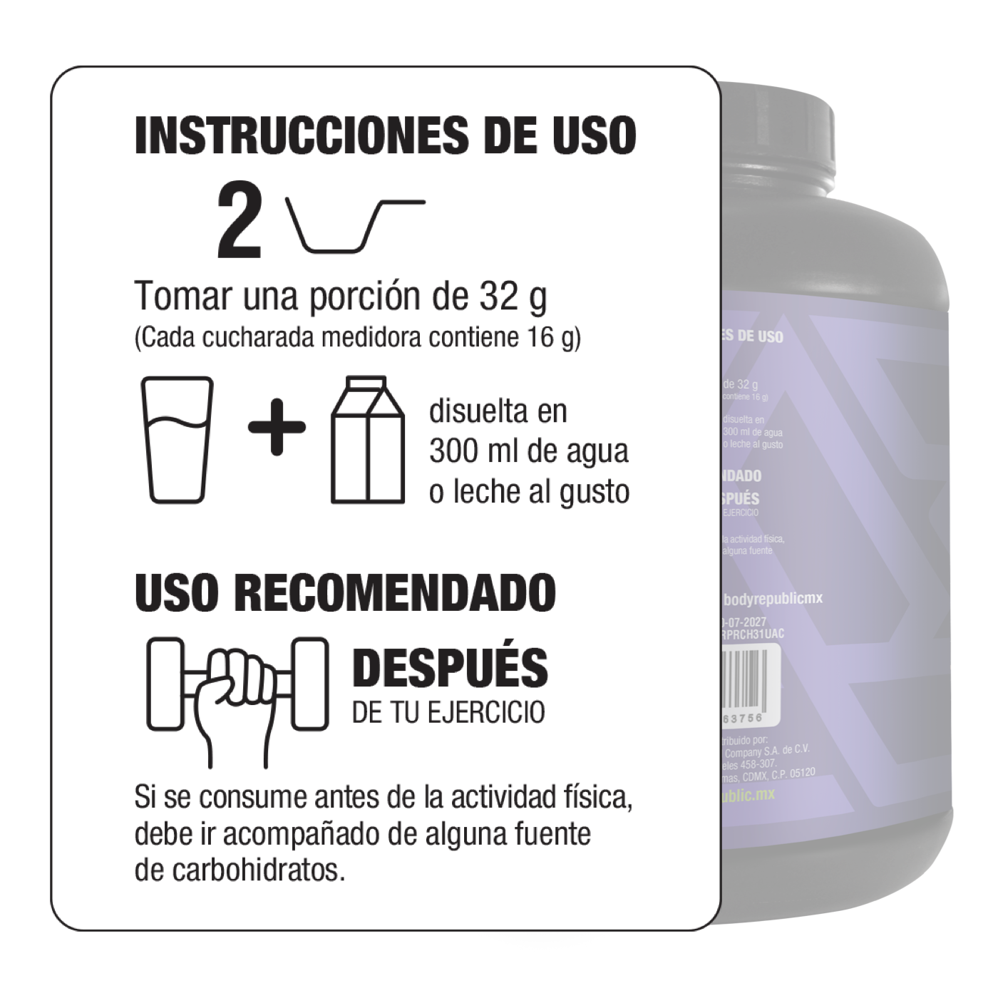 Proteína de suero de leche 2,268 gramos